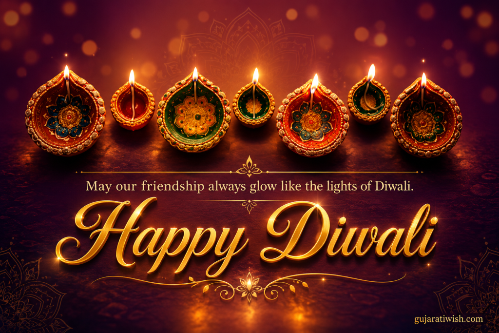 Happy diwali wishes for friend in gujarati images