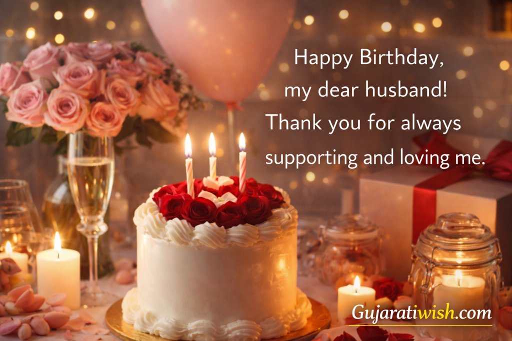 Birthday Wishes for Husband in Gujarati