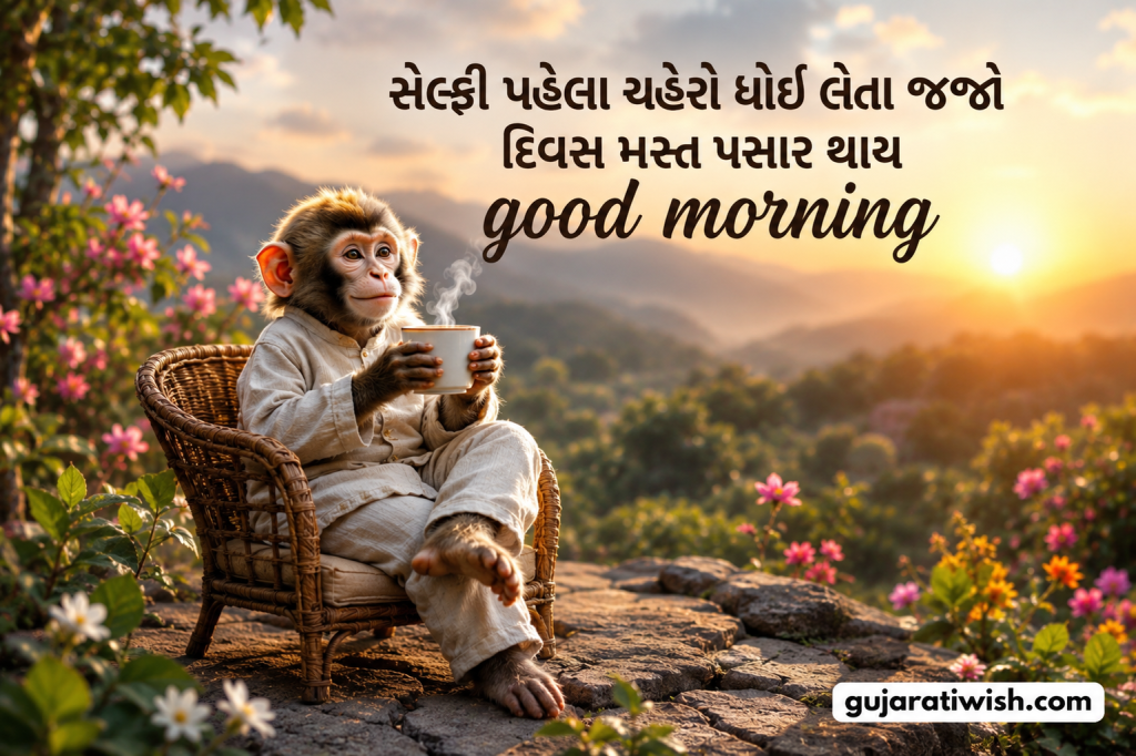 Funny good morning wishes for sister in gujarati