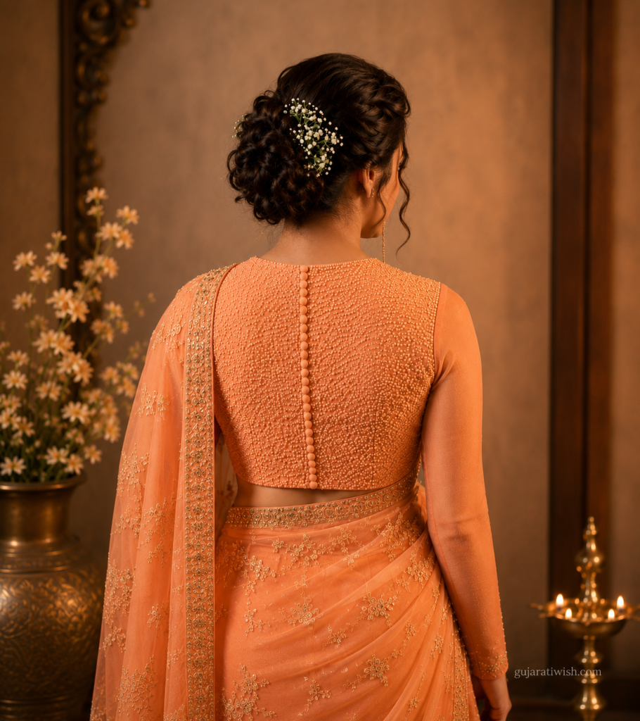 Button back blouse styles images