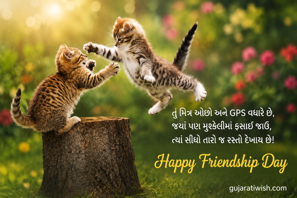 Funny Happy Friendship Day Gujarati Shayari images