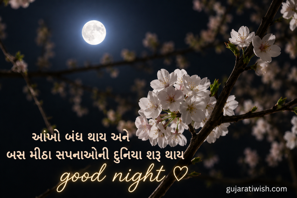 Good Night Status in Gujarati