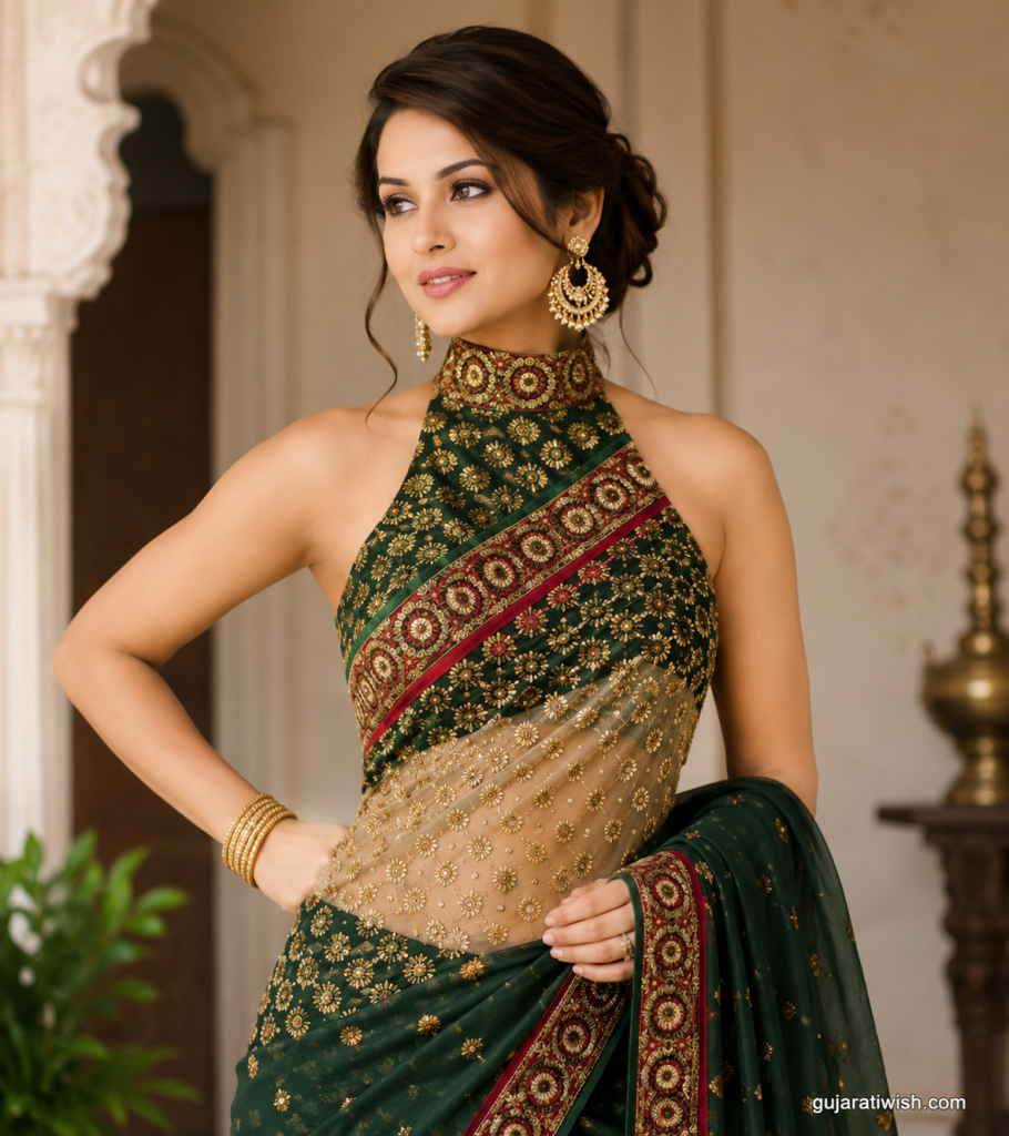 High neck blouse designs