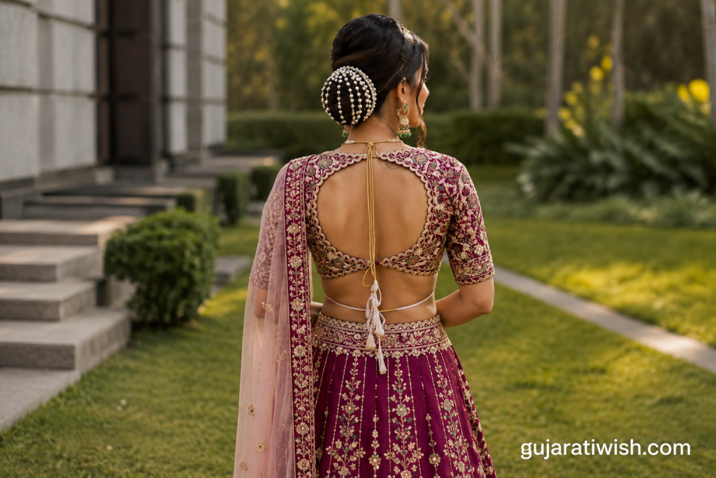 Bridal Back Neck Blouse Design