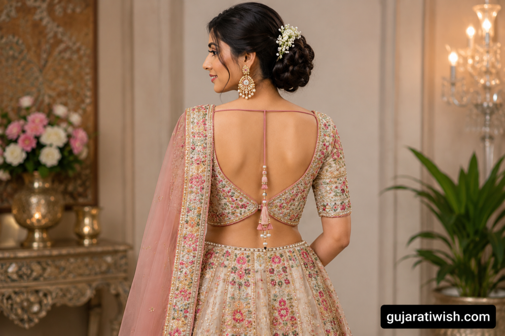 Classic Traditional Back Neck Blouse Design