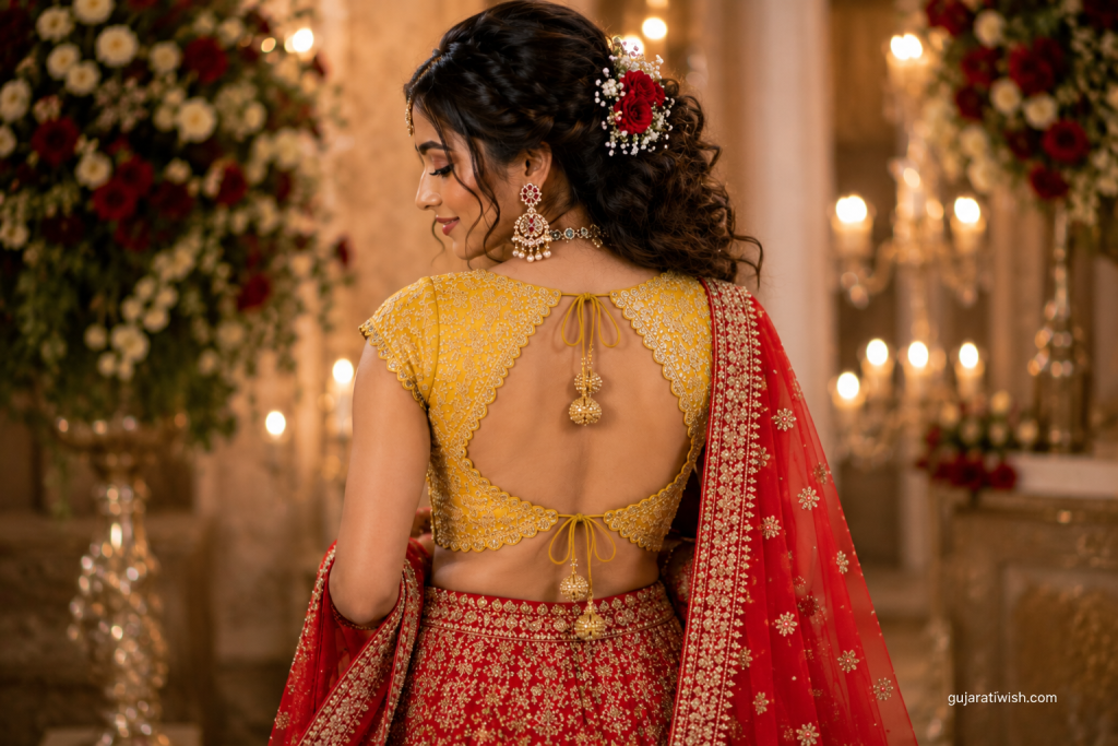 Cut-Out blouse Back Design for bride