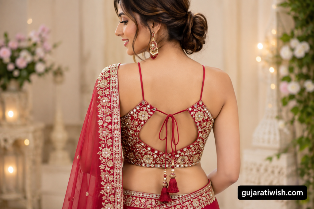 Designer Lace Back Blouse