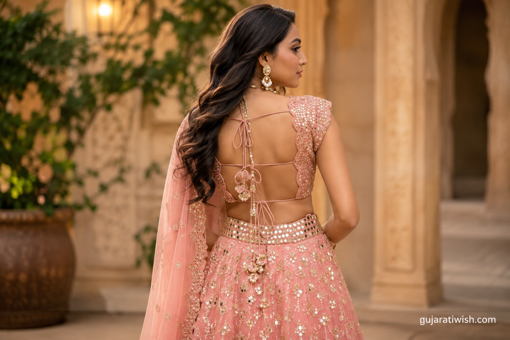 Net back blouse designs