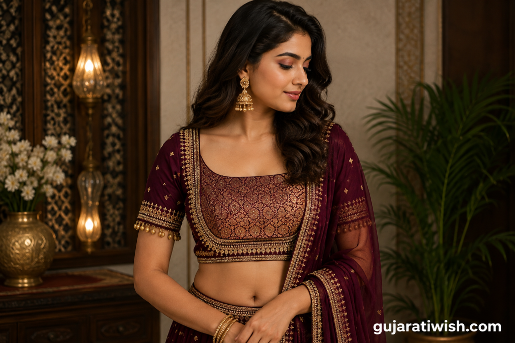 Embroidered Silk Saree Blouse Design