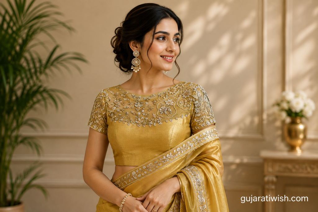 Maggam Work Back Neck blouse Design