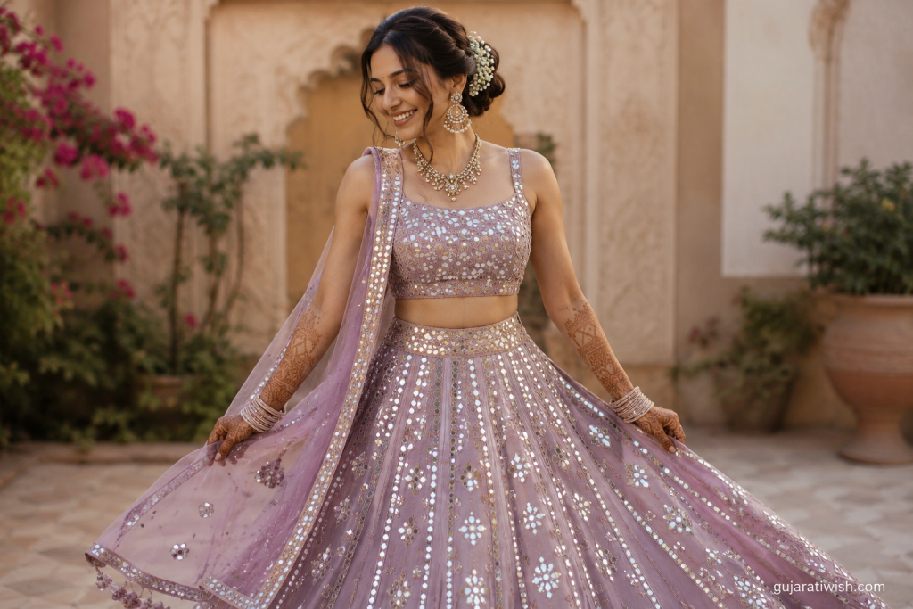 Mirror Work blouse Back Design for bride