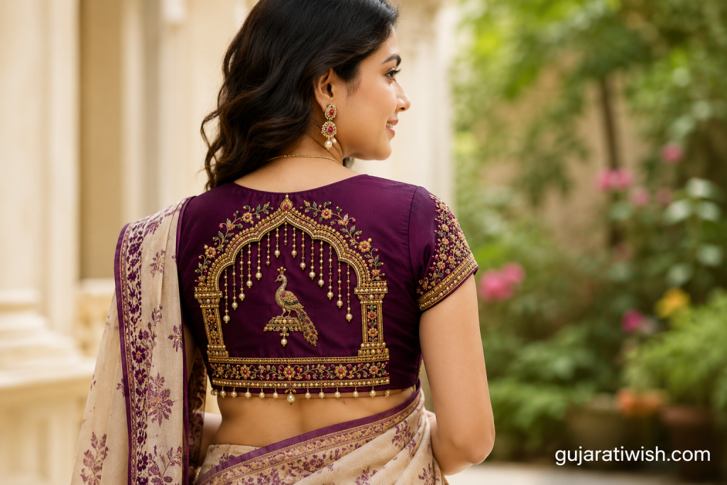 Temple Style Blouse Back Design