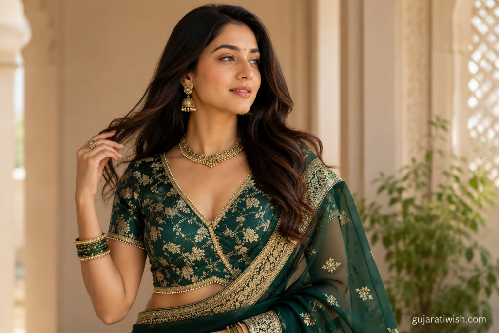 V-neck blouse design