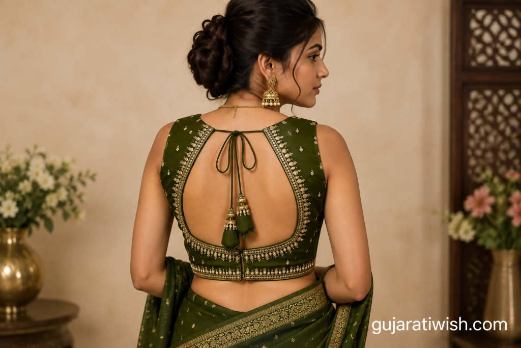 Wedding Special Back Neck Blouse Design