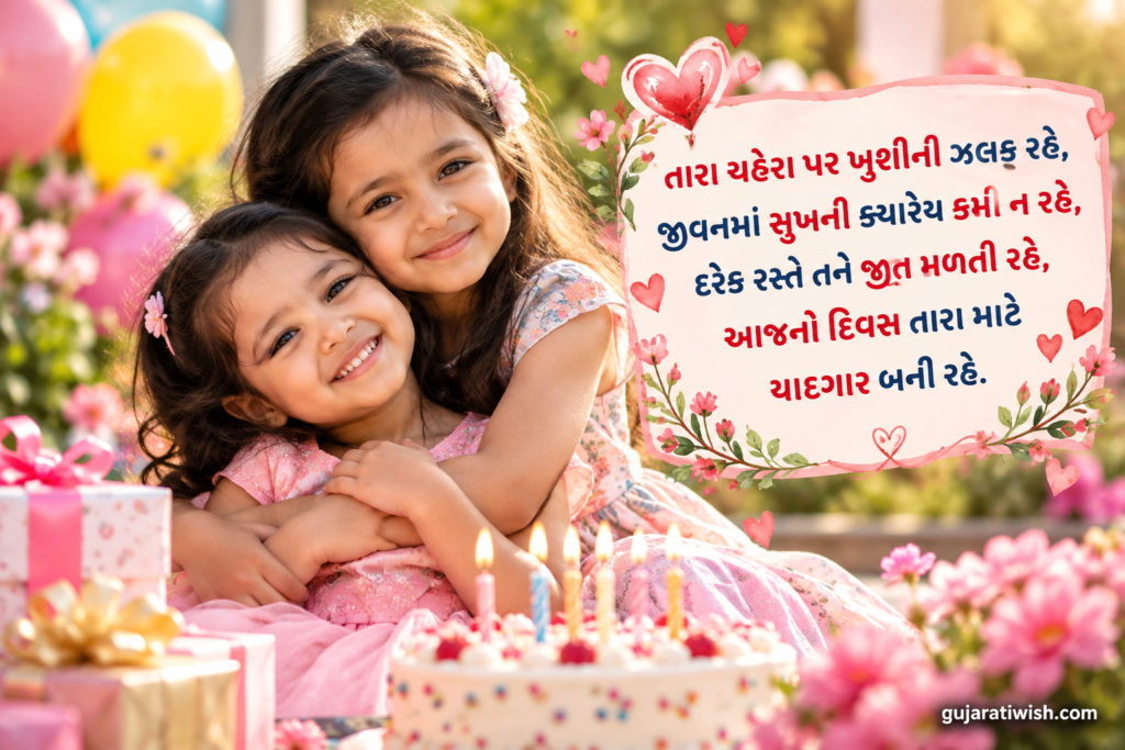 Birthday Wishes for Sister in Gujarati