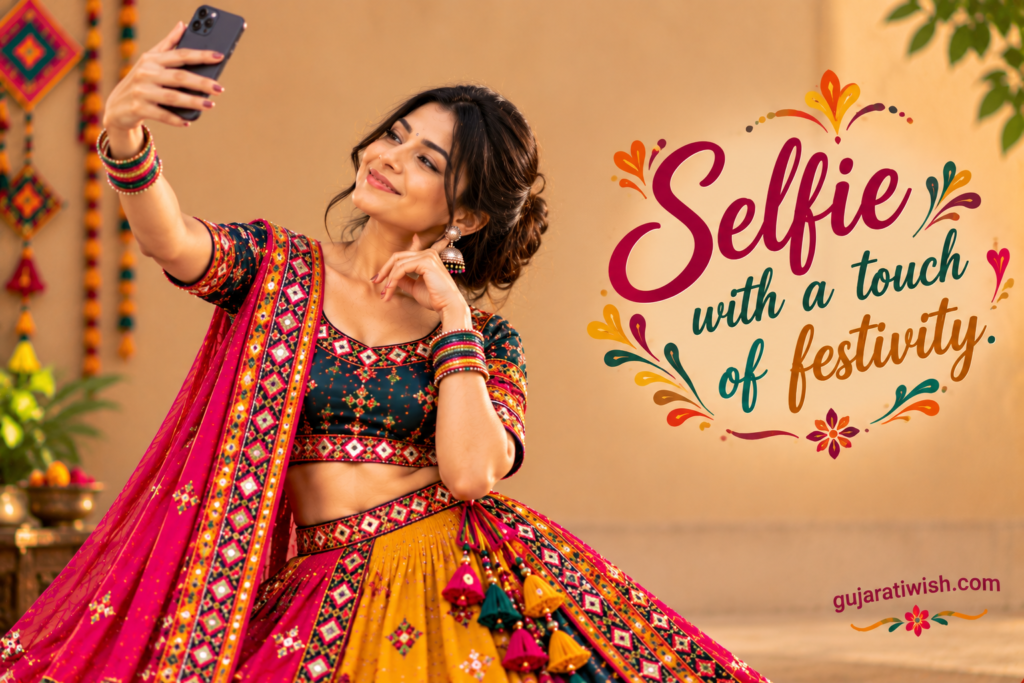 Chaniya Choli Captions for Selfies