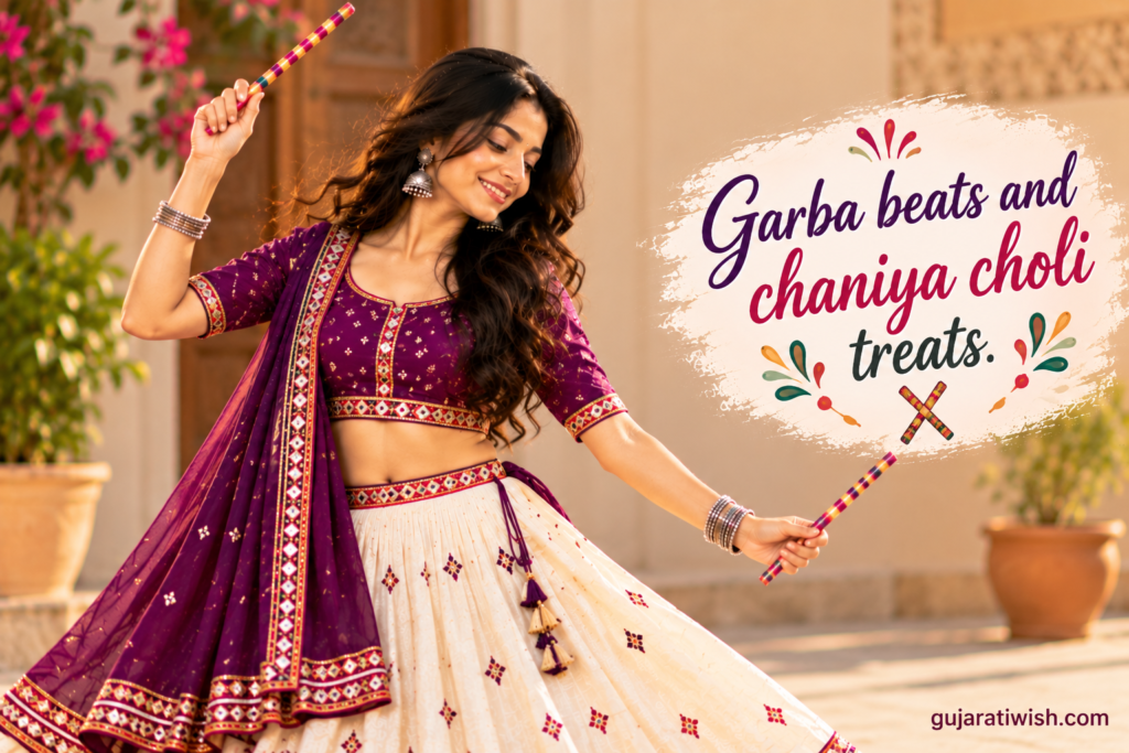 Garba Night Chaniya Choli Captions