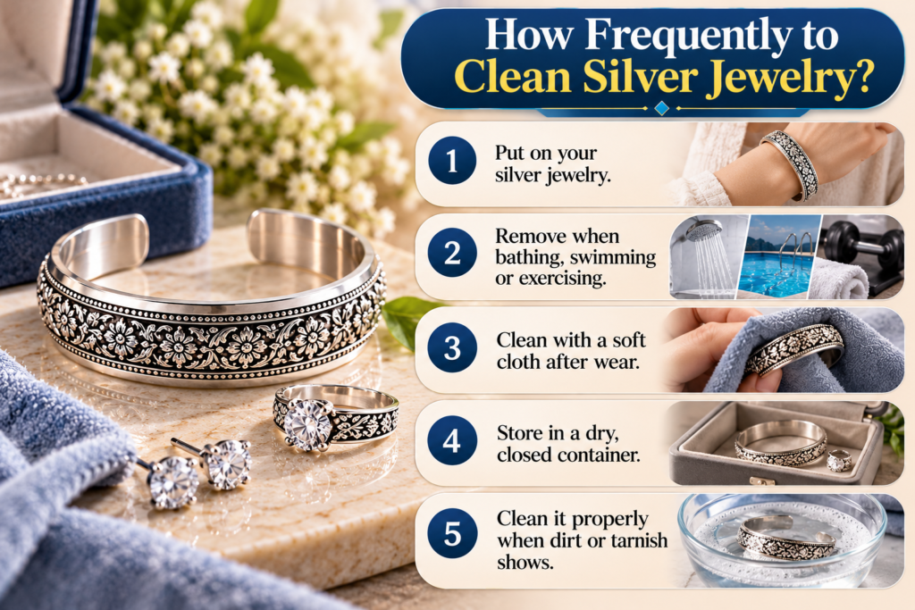 How Frequently to Clean Silver Jewelry