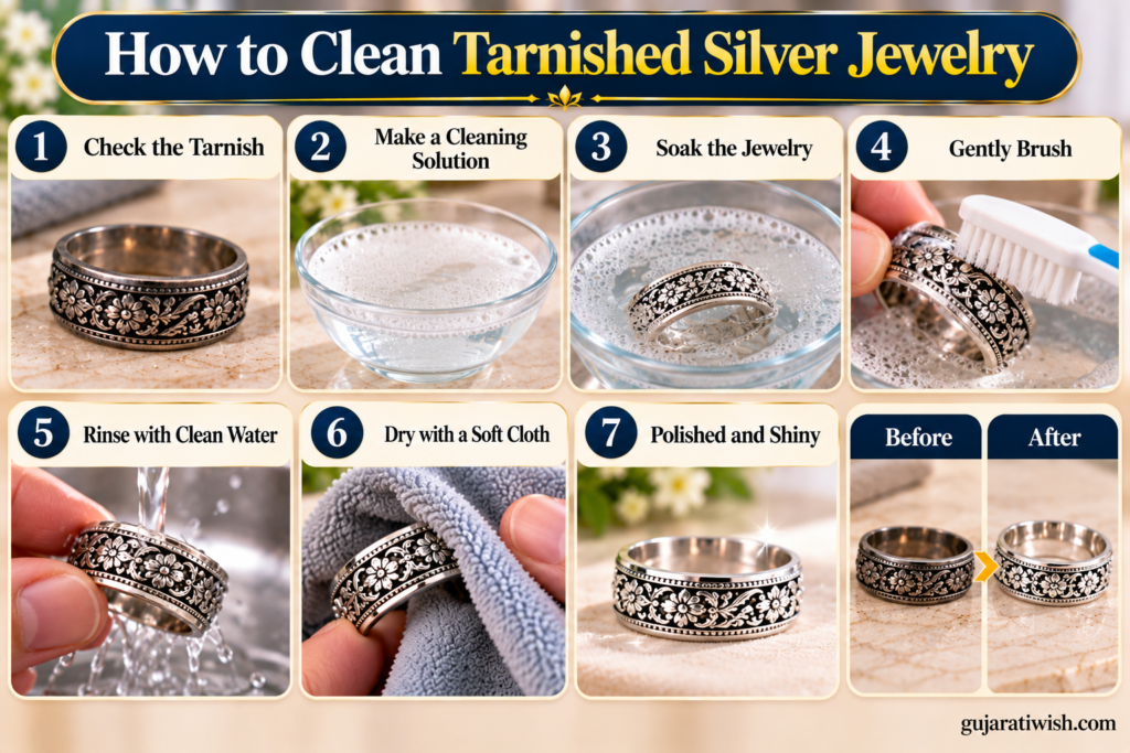How to Clean Tarnished Silver Jewelry
