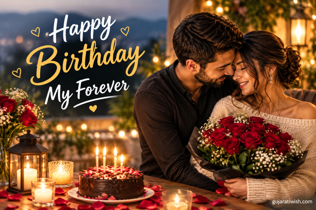 One-Line Birthday Wishes for Husband in gujarati