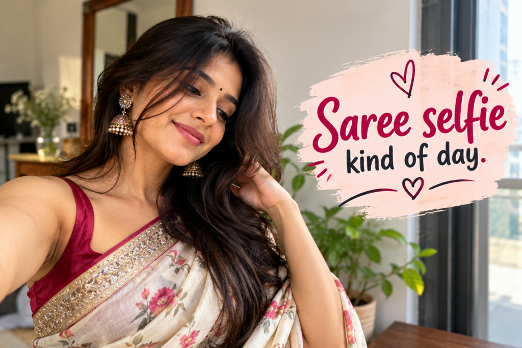 Saree Captions for Selfies