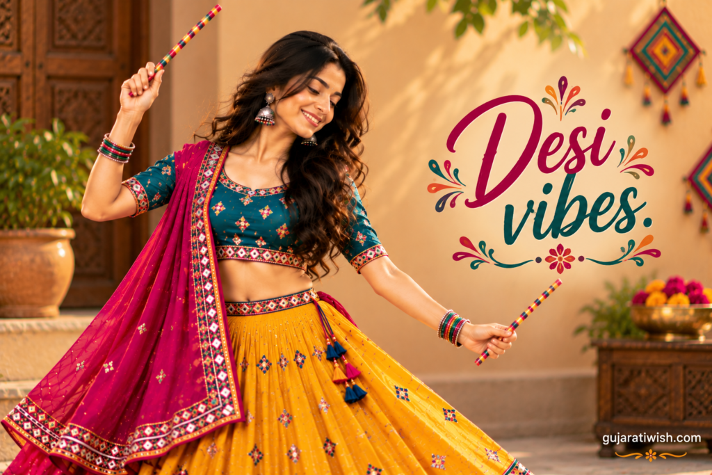 Short Chaniya Choli Captions