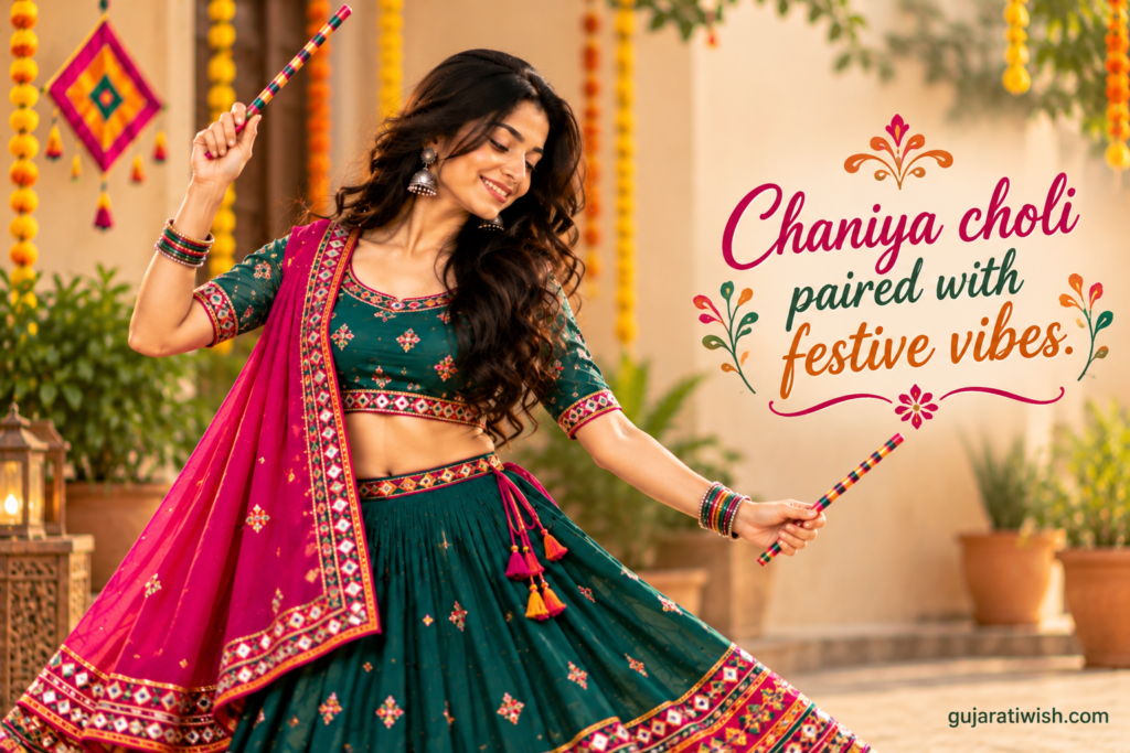 Traditional Chaniya Choli Captions