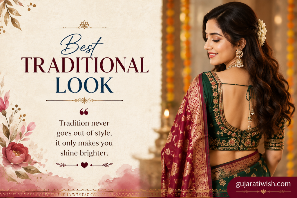 Traditional Look Captions for Instagram for Girls