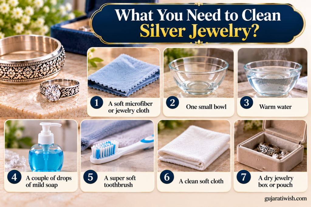 What You Need to Clean Silver Jewelry