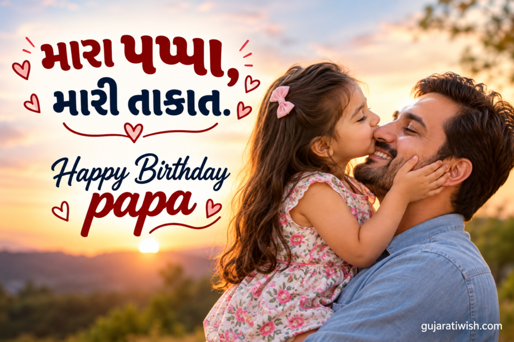Happy Birthday Papa Status in Gujarati