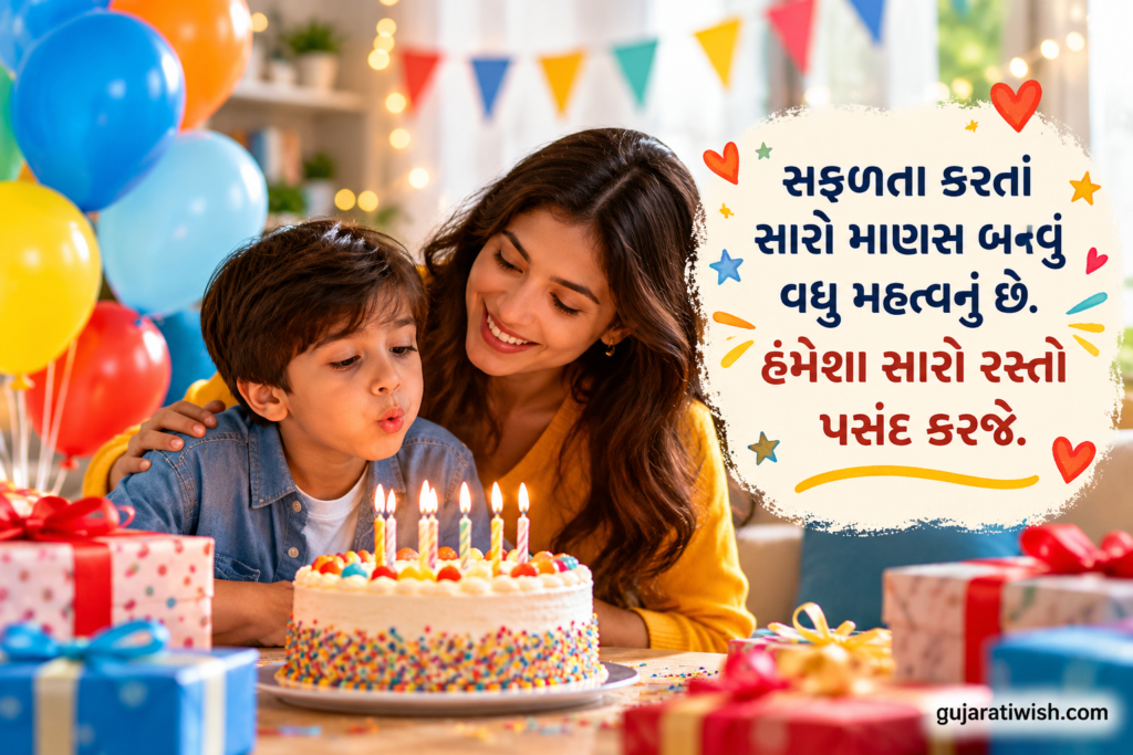 Happy Birthday Son Quotes in Gujarati