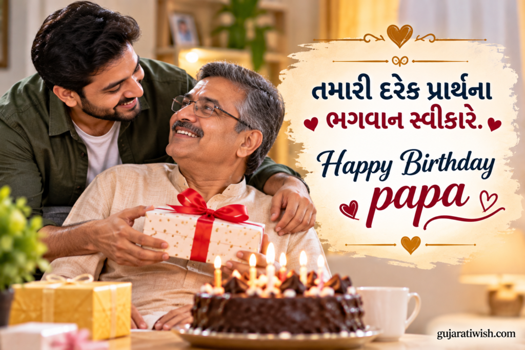 Heart Touching Birthday Wishes for Father in Gujarati